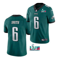 Nike Philadelphia Eagles #6 DeVonta Smith Green Super Bowl LVII Patch Authentic stitched NFL jersey