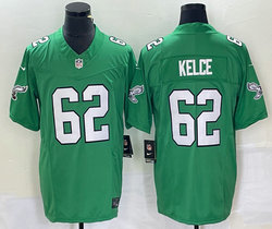 Nike Philadelphia Eagles #62 Jason Kelce Green Throwback 2023 F.U.S.E. Authentic stitched NFL jersey