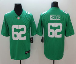 Nike Philadelphia Eagles #62 Jason Kelce Light Green Authentic Stitched NFL Jersey