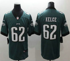 Nike Philadelphia Eagles #62 Jason Kelce Midnight Green Limited Vapor Untouchable Authentic stitched NFL jersey