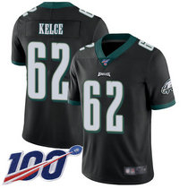 Nike Philadelphia Eagles #62 Jason Kelce With NFL 100th Season Black Limited Vapor Untouchable Authentic stitched NFL jersey