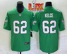 Nike Philadelphia Eagles #62 Zach Ertz Green Throwback 24-25 Super Bowl LIX Football Jersey