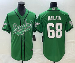 Nike Philadelphia Eagles #68 Jordan Mailata Green 2(II) Joint baseball jersey
