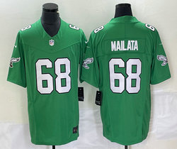 Nike Philadelphia Eagles #68 Jordan Mailata Green Throwback 2023 F.U.S.E. Authentic stitched NFL jersey