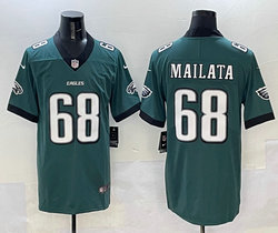 Nike Philadelphia Eagles #68 Jordan Mailata Green 2025 Authentic stitched NFL jersey
