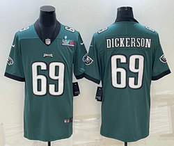 Nike Philadelphia Eagles #69 Landon Dickerson Green Super Bowl LVII Patch Authentic stitched NFL jersey