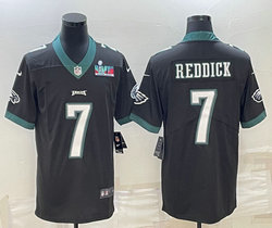 Nike Philadelphia Eagles #7 Haason Reddick Black Super Bowl LVII Patch Authentic stitched NFL jersey