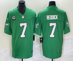Nike Philadelphia Eagles #7 Haason Reddick Green Throwback C patch 2023 F.U.S.E. Authentic stitched NFL jersey