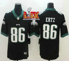Nike Philadelphia Eagles #86 Zach Ertz Black 24-25 Super Bowl LIX Football Jersey
