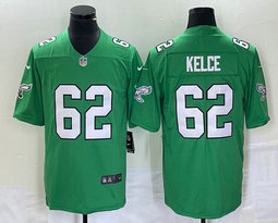 Nike Philadelphia Eagles #62 Jason Kelce Green Throwback Authentic stitched NFL jersey