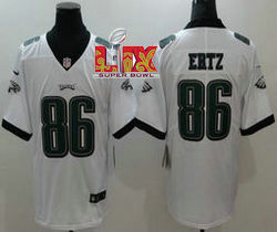 Nike Philadelphia Eagles #86 Zach Ertz White 24-25 Super Bowl LIX Football Jersey