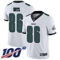 Nike Philadelphia Eagles #86 Zach Ertz With NFL 100th Season Patch White Vapor Untouchable Authentic Stitched NFL Jersey