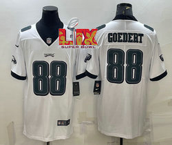 Nike Philadelphia Eagles #88 Dallas Goedert White 24-25 Super Bowl LIX Football Jersey