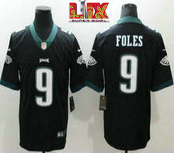 Nike Philadelphia Eagles #9 Nick Foles Black 24-25 Super Bowl LIX Football Jersey