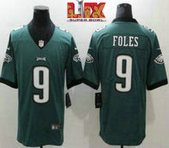 Nike Philadelphia Eagles #9 Nick Foles Green 24-25 Super Bowl LIX Football Jersey