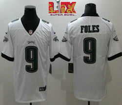 Nike Philadelphia Eagles #9 Nick Foles White 24-25 Super Bowl LIX Football Jersey