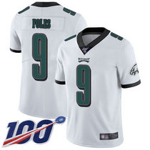 Nike Philadelphia Eagles #9 Nick Foles With NFL 100th Season Patch White Vapor Untouchable Limited Authentic Stitched NFL Jersey