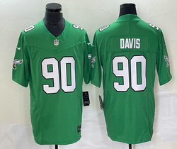 Nike Philadelphia Eagles #90 Jordan Davis Green Throwback 2023 F.U.S.E. Authentic stitched NFL jersey
