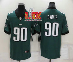 Nike Philadelphia Eagles #90 Jordan Davis Green 24-25 Super Bowl LIX Football Jersey