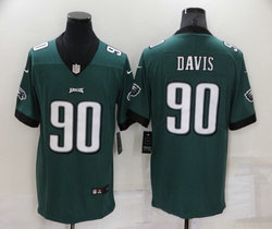 Nike Philadelphia Eagles #90 Jordan Davis Green Vapor Untouchable Authentic Stitched NFL Jersey