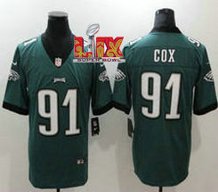 Nike Philadelphia Eagles #91 Fletcher Cox Green 24-25 Super Bowl LIX Football Jersey
