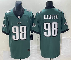 Nike Philadelphia Eagles #98 Jalen Carter Green Vapor Untouchable Limited Authentic Stitched NFL Jersey
