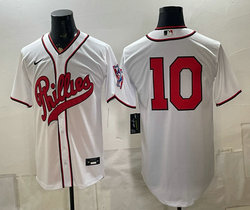 Nike Philadelphia Phillies #10 White 2026 Field Of Dreams Stadium Jersey
