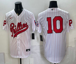 Nike Philadelphia Phillies #10 WhiteStripes  2026 Field Of Dreams Stadium no name Baseball Jersey