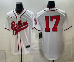 Nike Philadelphia Phillies #17 White no name 2026 Field Of Dreams Stadium Jersey
