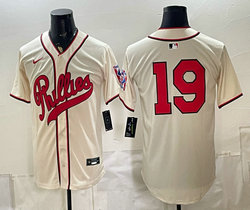 Nike Philadelphia Phillies #19 Cream no name 2026 Field Of Dreams Stadium Jersey