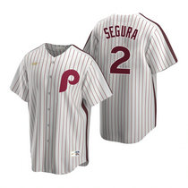 Nike Philadelphia Phillies #2 Jean Segura White Cooperstown Collection Game Authentic Stitched MLB Jersey