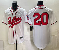 Nike Philadelphia Phillies #20 White no name 2026 Field Of Dreams Stadium Jersey