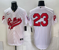 Nike Philadelphia Phillies #23 White Stripes 2026 Field Of Dreams Stadium no name Baseball Jersey