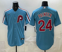 Nike Philadelphia Phillies #24 Andrew Painter Light Blue Authentic Stitched MLB Jersey