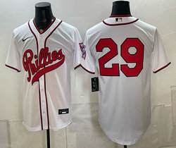 Nike Philadelphia Phillies #29 White no name 2026 Field Of Dreams Stadium Jersey