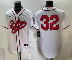 Nike Philadelphia Phillies #32 White no name 2026 Field Of Dreams Stadium Jersey