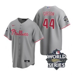 Nike Philadelphia Phillies #44 Kyle Gibson 2022 World Series Gray Game Authentic Stitched MLB Jersey