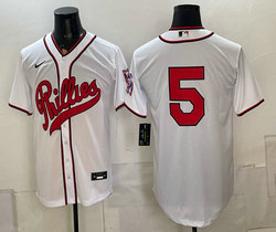 Nike Philadelphia Phillies #5 White no name 2026 Field Of Dreams Stadium Jerseys