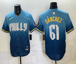 Nike Philadelphia Phillies #61 Jhoan Durán Blue 2024 City Stitched Jersey