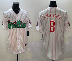 Nike Philadelphia Phillies #8 Nick Castellanos White Joint MLB Jersey
