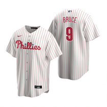 Nike Philadelphia Phillies #9 Jay Bruce White Game Authentic Stitched MLB Jersey