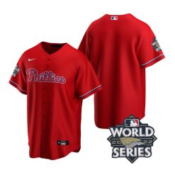 Nike Philadelphia Phillies Blank 2022 World Series Red Game Authentic Stitched MLB Jersey