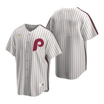 Nike Philadelphia Phillies Blank White Cooperstown Collection Game Authentic Stitched MLB Jersey