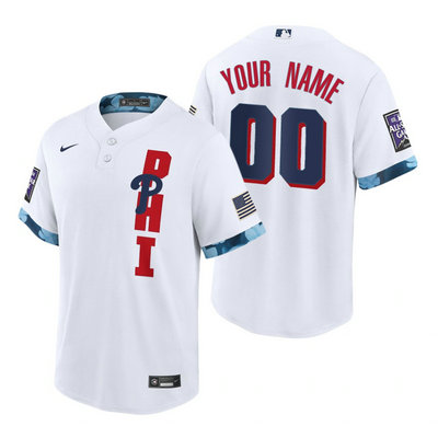 Nike Philadelphia Phillies Custom Any Name 2021 All star White Game Authentic Stitched MLB Jersey