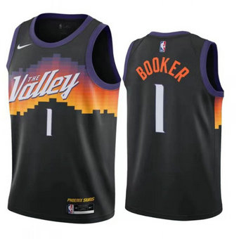 Nike Phoenix Suns #1 Devin Booker 20-21 City Authentic Stitched NBA jersey
