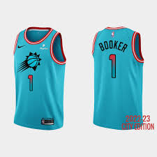 Nike Phoenix Suns #1 Devin Booker 2022-23 City With Advertising Authentic Stitched NBA jersey