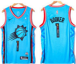Nike Phoenix Suns #1 Devin Booker City 22-23 With Advertising Authentic Stitched NBA Jersey