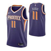 Nike Phoenix Suns #11 Ricky Rubio Purple Game Authentic Stitched NBA jersey