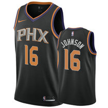 Nike Phoenix Suns #16 Tyler Johnson Black Game Authentic Stitched NBA jersey