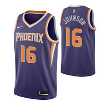 Nike Phoenix Suns #16 Tyler Johnson Purple Game Authentic Stitched NBA jersey